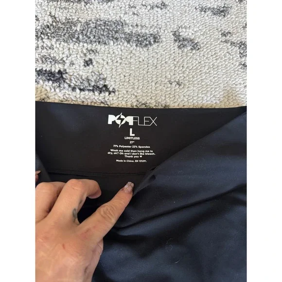 POPFLEX Limitless Skirted Leggings Black Size Large - Picture 2 of 3